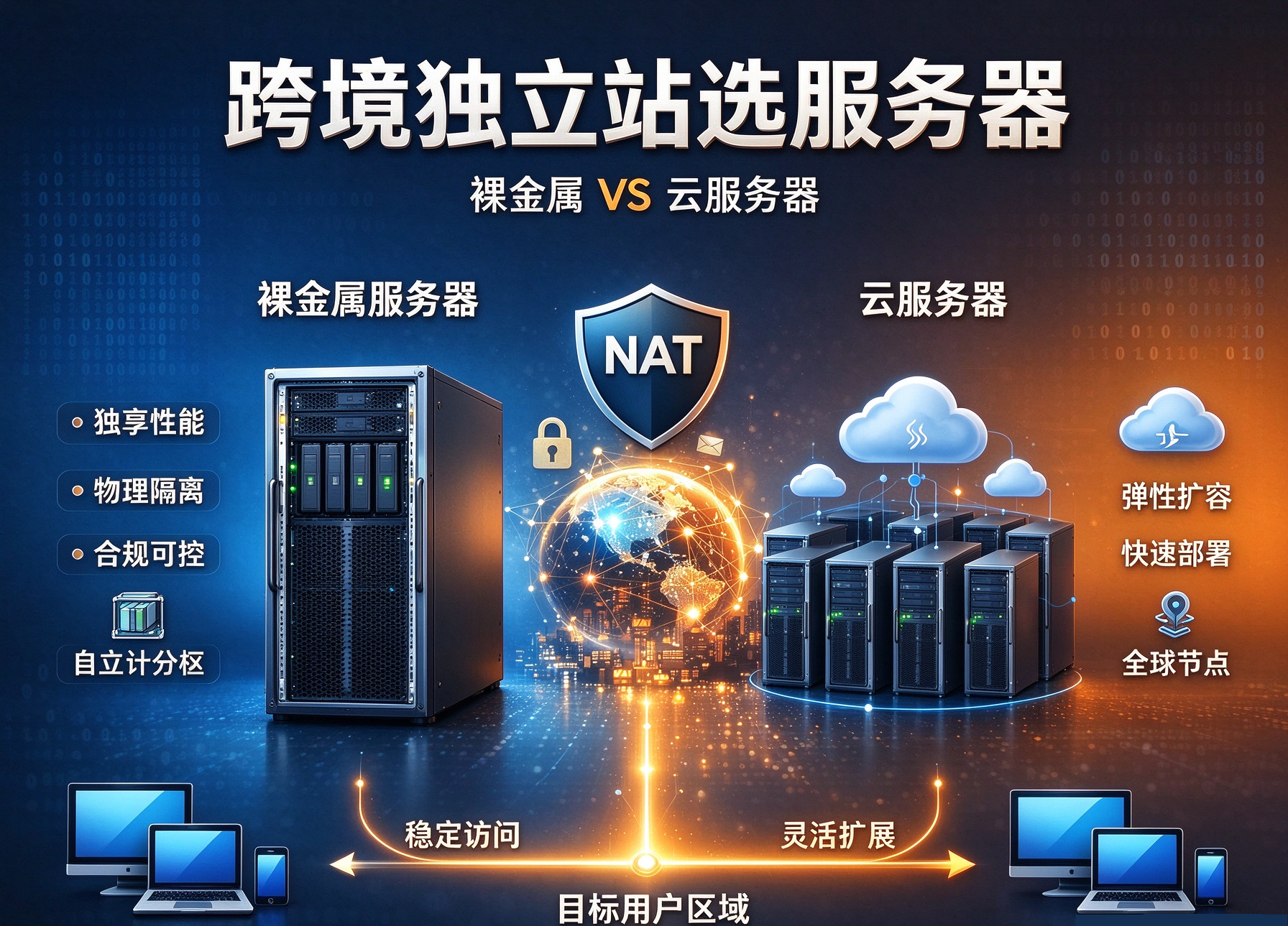 跨境独立站选服务器：裸金属VS云服务器